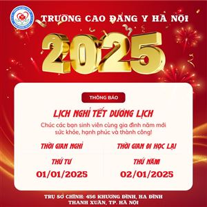 Thông báo lịch nghỉ Tết Dương Lịch 2025