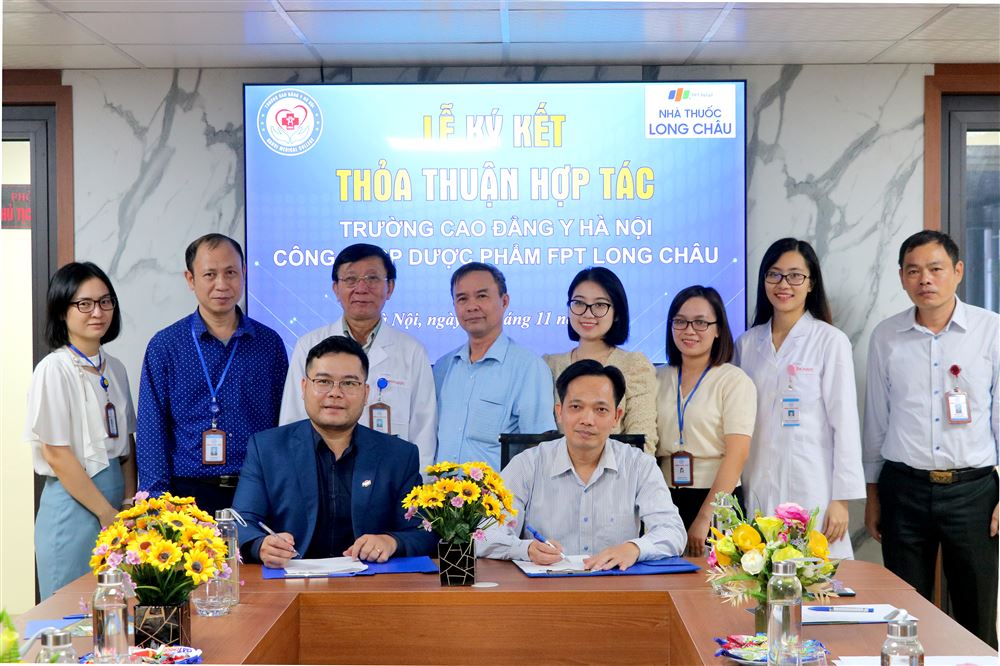 Trường Cao đẳng Y Hà Nội ký Biên bản ghi nhớ hợp tác cùng Công ty cổ phần Dược phẩm FPT Long Châu và nhà thuốc Phúc Hải