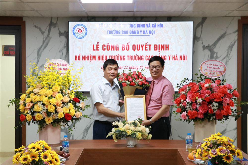 Trường Cao đẳng Y Hà Nội tổ chức Lễ công bố  Quyết định bổ nhiệm chức danh Hiệu trưởng  nhiệm kỳ 2023 – 2028.
