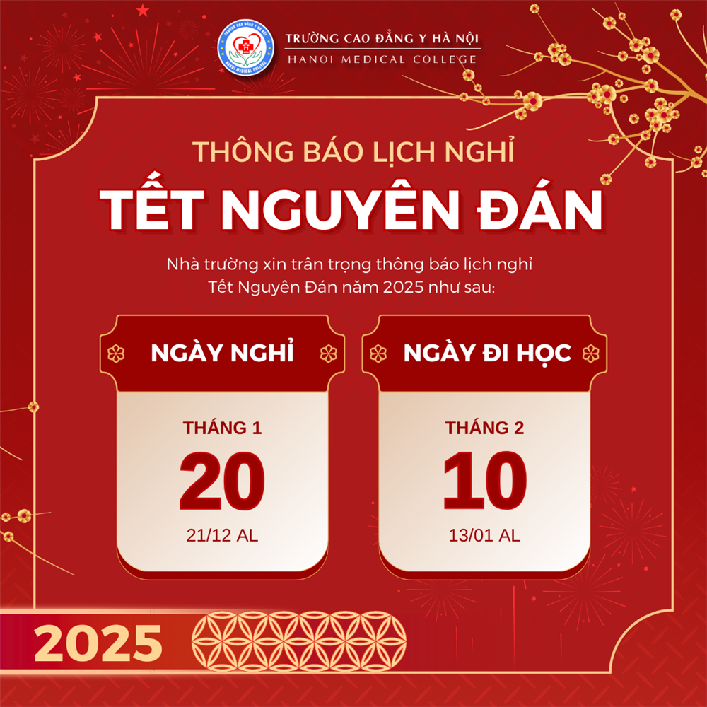 THÔNG BÁO LỊCH NGHỈ TẾT NGUYÊN ĐÁN ẤT TỴ 2025