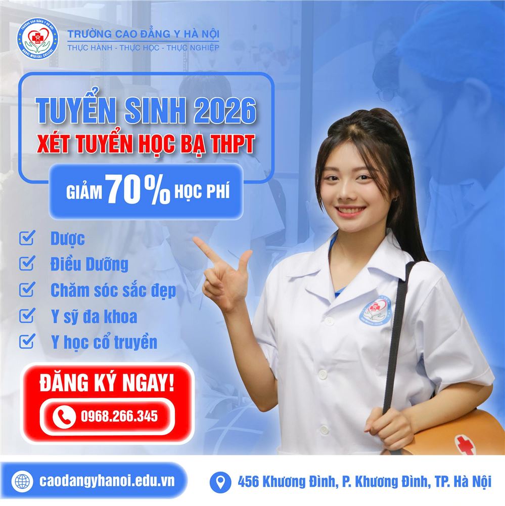 THÔNG BÁO TUYỂN SINH TRÌNH ĐỘ CAO ĐẲNG HỆ CHÍNH QUY NĂM 2026