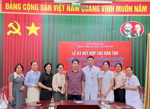 Lễ ký kết hợp tác đào tạo giữa Trường Cao đẳng Y Hà Nội và Bệnh viện Đa khoa Thanh Trì